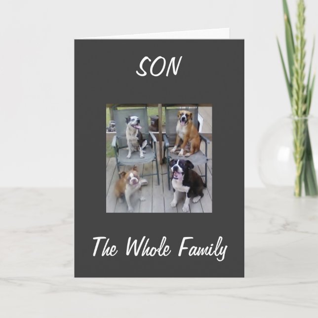 "SON" GRADUATE FROM THE FAMILY CARD (Front)