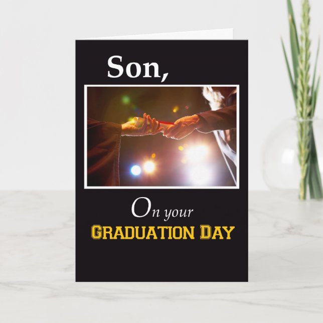 Son, Graduation Day Diploma Card (Front)
