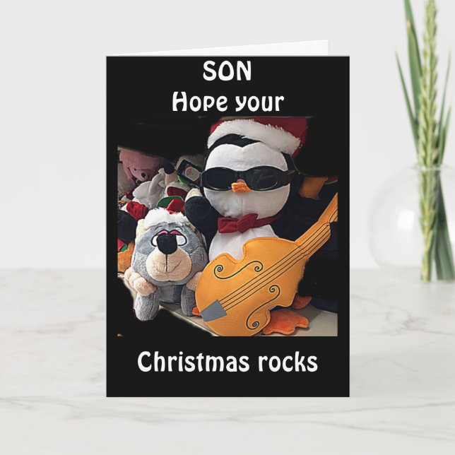 **SON***  H0PE Y0UR CHRISTMAS "R0CKS' HOLIDAY CARD (Front)