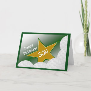 Son - Happy Birthday Golf Loving Son! Card