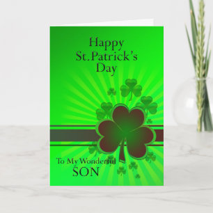 Son, Happy St Patrick's day card