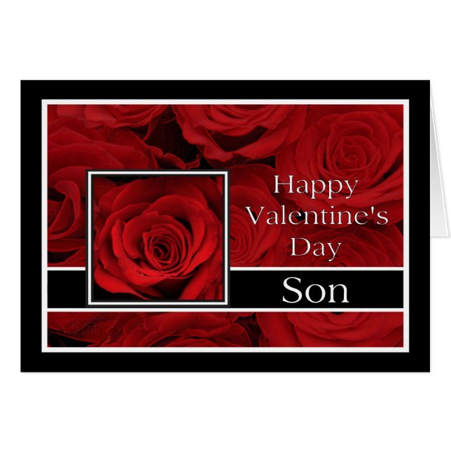 Son  Happy Valentine's Day Roses (Front Horizontal)