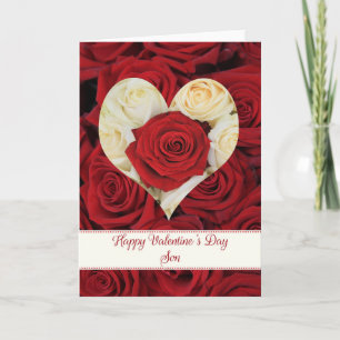 Son  Happy Valentine's Day Roses Holiday Card