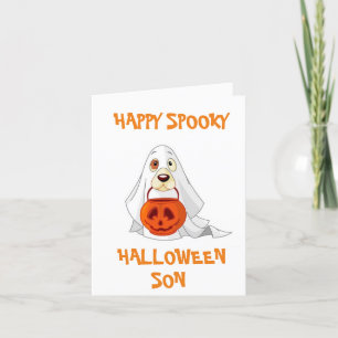 **SON** HAVE A HAPPY & SPOOKY HALLOWEEN SAYS GHOST CARD