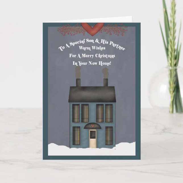 Son & His Partner, 1st Christmas in New Home Holiday Card (Front)