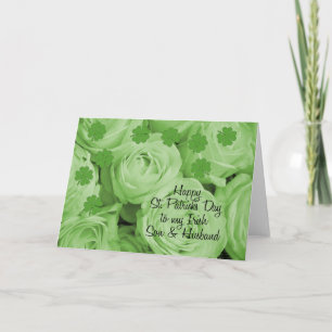 Son & Husband St. Patrick's Irish roses Card
