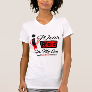 Son  -  I Wear Red Ribbon Heart Disease T-Shirt