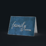 Son In Law Birthday Blue Leather  Card<br><div class="desc">Blue leather background for son-in-law's birthday.
Inside text can be changed for any family member.</div>