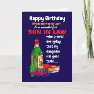 son in law birthday card