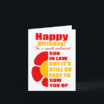 Son in law birthday card<br><div class="desc">son in law birthday greeting card</div>