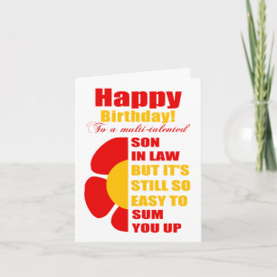 Son in law birthday card