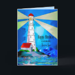 Son in Law Birthday Lighthouse Beacon Light on Sea Card<br><div class="desc">For Son in Law
See other categories with the same/similar images for birthdays and other expressions.</div>