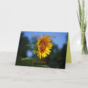 Son-in-Law Birthday Sunflower Card