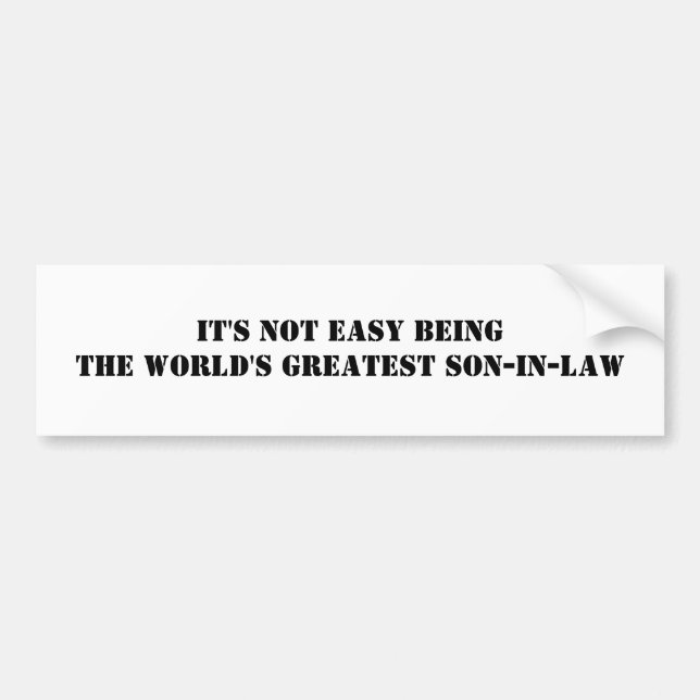 Son-In-Law Bumper Sticker (Front)