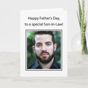 Son-in-Law Custom Photo Father's Day Holiday Card