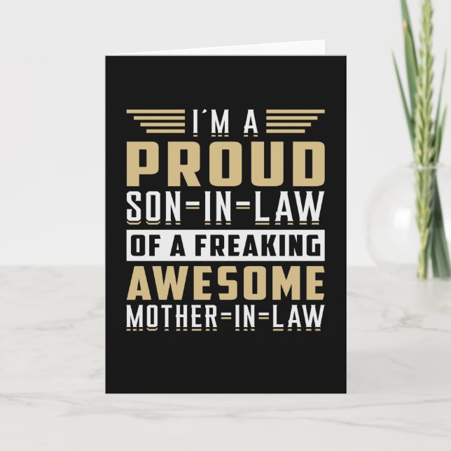 Son In Law Father In Law Proud Lawsuit Gift Idea Card (Front)