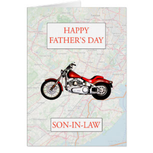 Son-in-Law Father's Day with Map and Motorbike