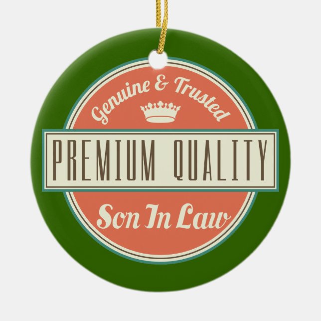 Son in Law (Funny) Gift Ceramic Tree Decoration (Front)