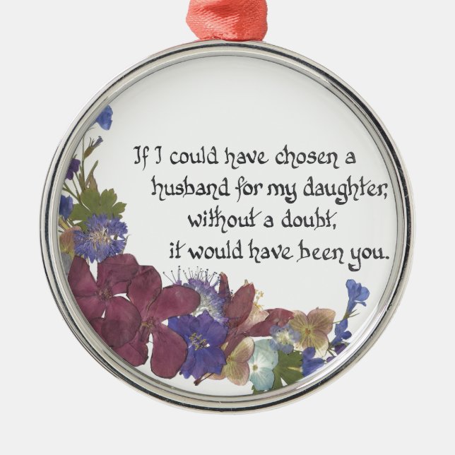 Son-in-Law gift Metal Tree Decoration (Front)