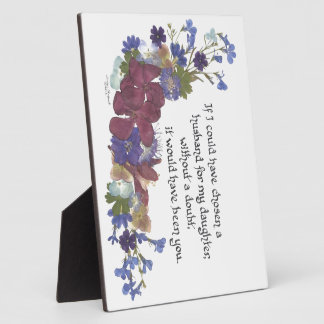 Son-in-Law gift Plaque