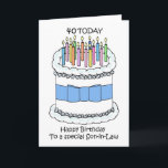 Son-in-Law Happy 40th Birthday Card<br><div class="desc">A fun card to celebrate the 40th birthday of any special son-in-law. A cartoon cake covered in candles of various colours.</div>