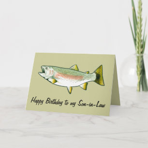 Son-in-Law Happy Birthday: Rainbow Trout Card