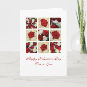 Son in Law   Happy Valentine's Day Roses Holiday Card