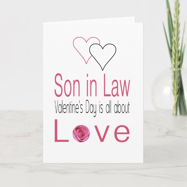 Son in Law   Happy Valentine's Day Roses Holiday Card (Front)