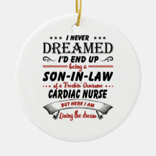 Son In Law Of Awesome Cardiac Nurse Ceramic Tree Decoration