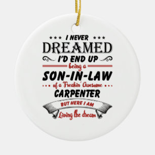 Son In Law Of Awesome Carpenter Ceramic Tree Decoration
