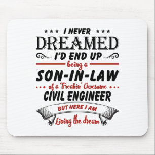 Son In Law Of Awesome Civil Engineer Mouse Mat