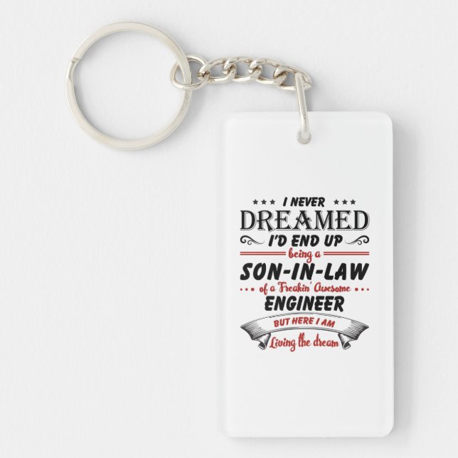 Son In Law Of Awesome Engineer Key Ring (Front)