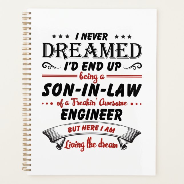 Son In Law Of Awesome Engineer Planner (Front)
