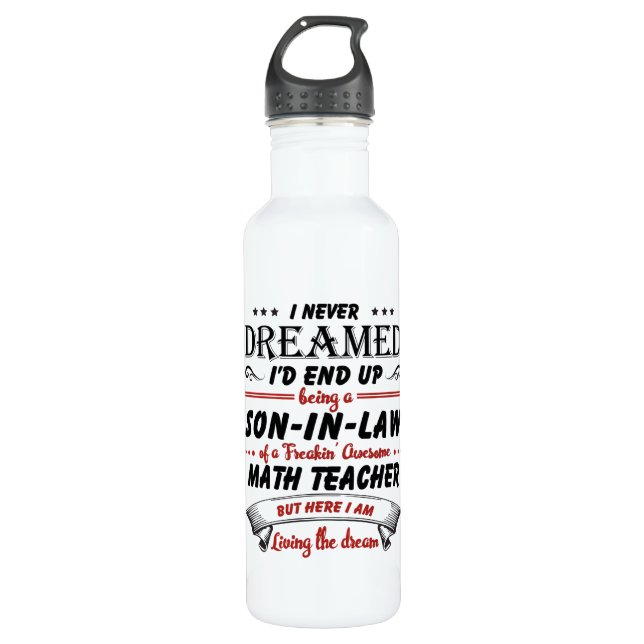Son In Law Of Awesome Math Teacher 710 Ml Water Bottle (Front)