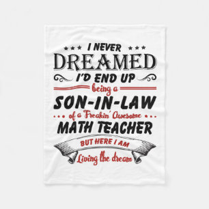 Son In Law Of Awesome Math Teacher Fleece Blanket