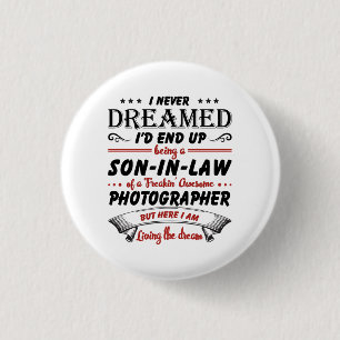 Son In Law Of Awesome Photographer 3 Cm Round Badge