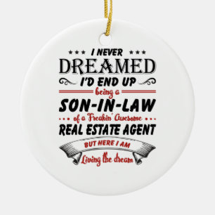 Son In Law Of Awesome Real Estate Agent Ceramic Tree Decoration