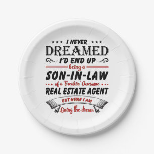 Son In Law Of Awesome Real Estate Agent Paper Plate