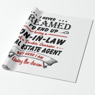 Son In Law Of Awesome Real Estate Agent Wrapping Paper
