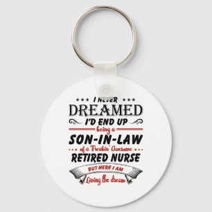 Son In Law Of Awesome Retired Nurse Key Ring