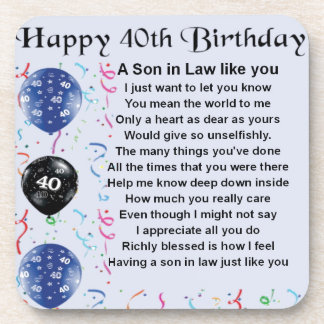 40th Birthday Coasters, 40th Birthday Drink Coasters