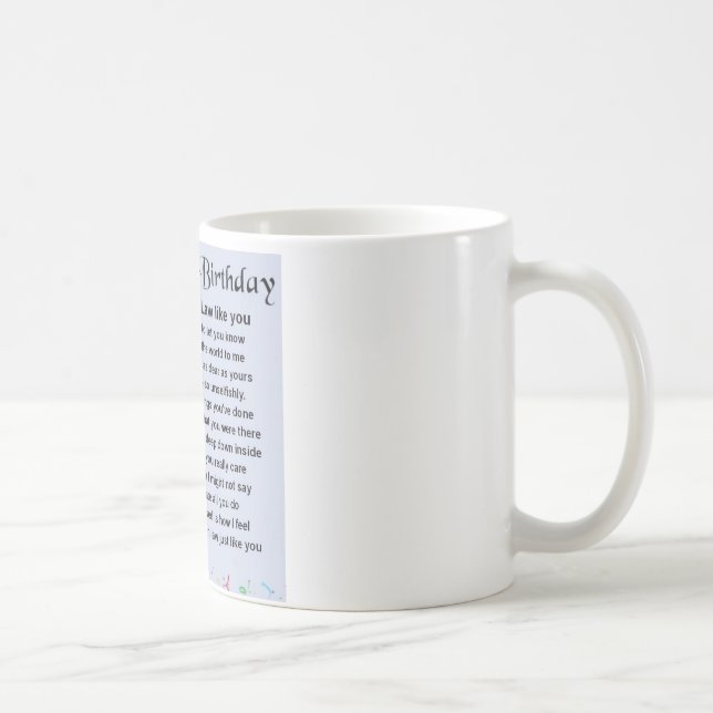 Son in Law Poem - 40th Birthday Design Coffee Mug (Right)