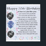 Son in Law poem -  50th Birthday design Notepad<br><div class="desc">A great gift for a son in law on his 50th birthday</div>