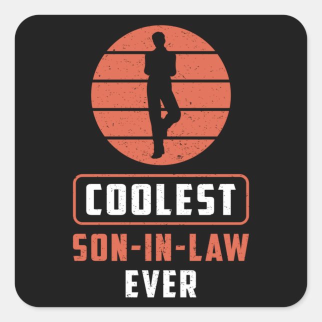 Son In Law Son Awesome Proud Best Gift Idea Square Sticker (Front)