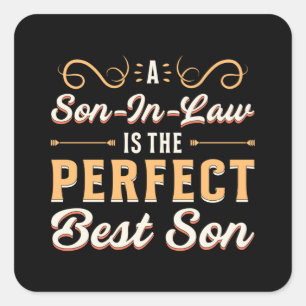 Son In Law Son Best Family Gift Idea Square Sticker
