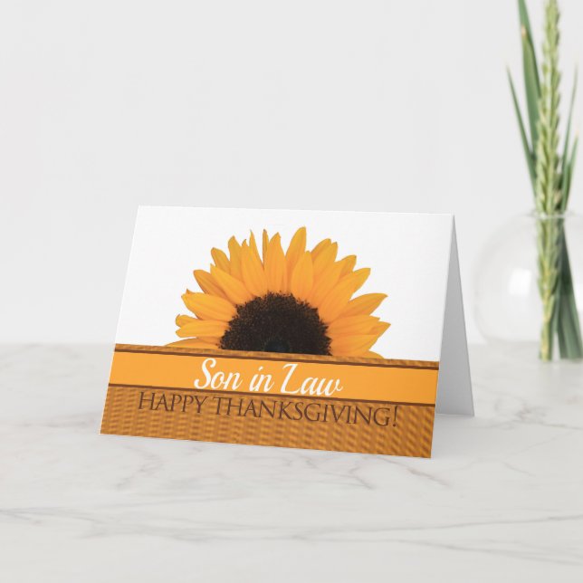 Son in Law  Thanksgiving Card (Front)