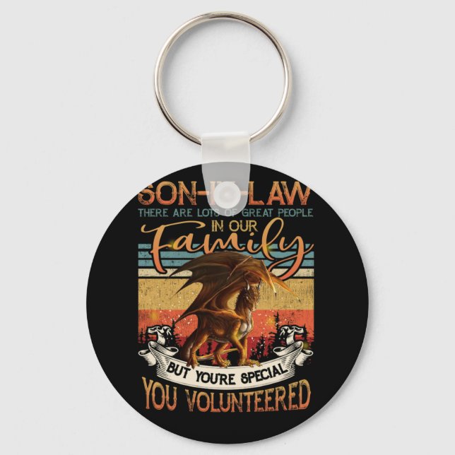 Son In Law There Are Lots Of Great People Key Ring (Front)