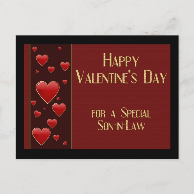 Son-in-Law Valentine Postcard (Front)