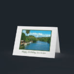 Son-in-law's Birthday Card with Hawaiian River<br><div class="desc">This digital painting is based on photographs of a river in the northern part of Oahu in Hawaii.   It brings beauty to this birthday greeting card.</div>
