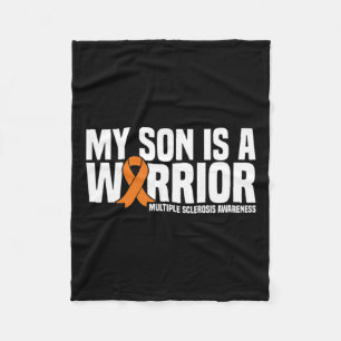 Son Is A Warrior Ms Multiple Sclerosis Awareness Fleece Blanket